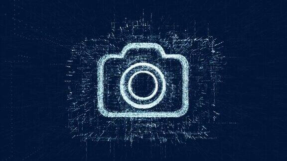 摄影相机Logo循环新闻动画介绍抽象摄影相机的能量动作