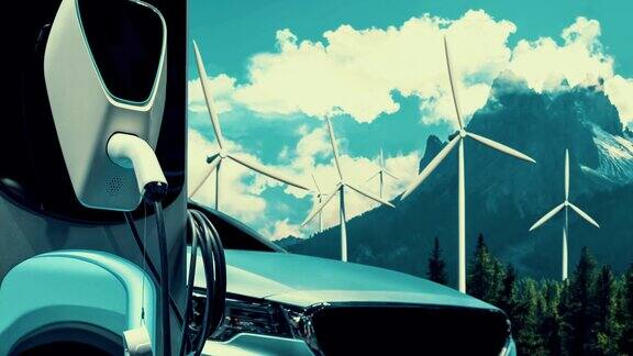 可持续能源理念的电动汽车充电站