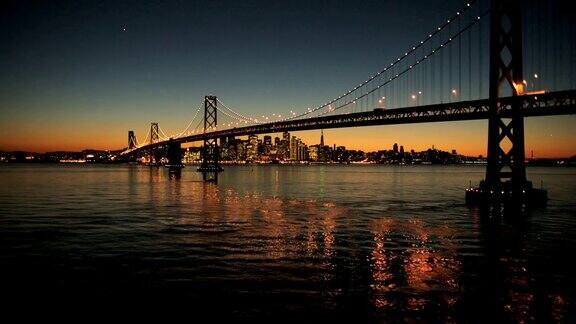 奥克兰海湾大桥鸟瞰图旧金山