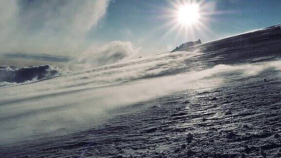 雪山鸟瞰图