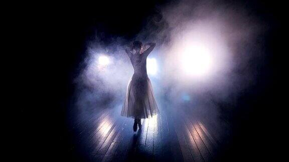浓雾笼罩着正在跳芭蕾舞