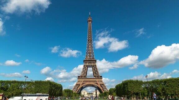 4k时间流逝:法国巴黎埃菲尔铁塔