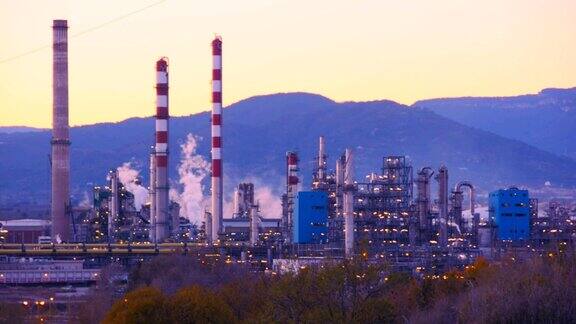 工厂烟囱-炼油厂-石化工厂