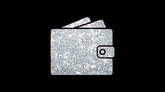 钱包钱包卡持有人图标闪烁闪闪的环闪烁粒子