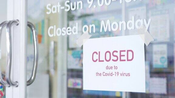 因Covid-19病毒大流行而关闭的商店