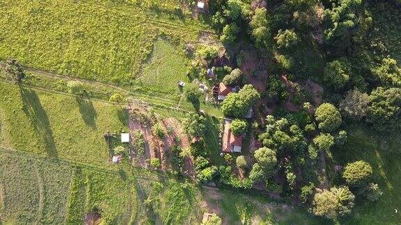 巴西绿地和农场-无人机拍摄的航拍视频