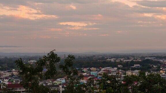 延时拍摄缅甸城市边境4k镜头