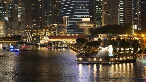 时间流逝在新加坡城市