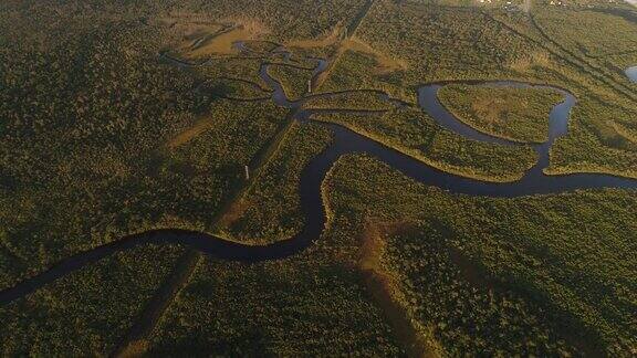 南美洲亚马逊雨林鸟瞰图