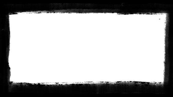 动画垃圾边框框架黑色框架涂在白色中心
