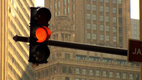 城市交通灯由绿变红