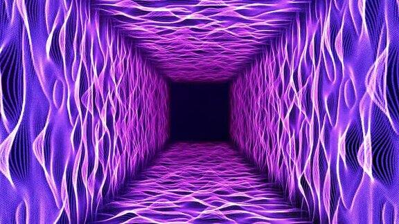 电力光能线波隧道大云数据在线数字世界技术背景3D未来物联网霓虹充满活力的光抽象网络空间