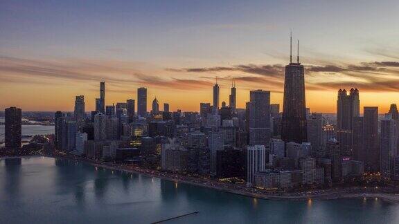 芝加哥市中心城市景观