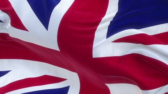 英国国旗正在缓慢舞动