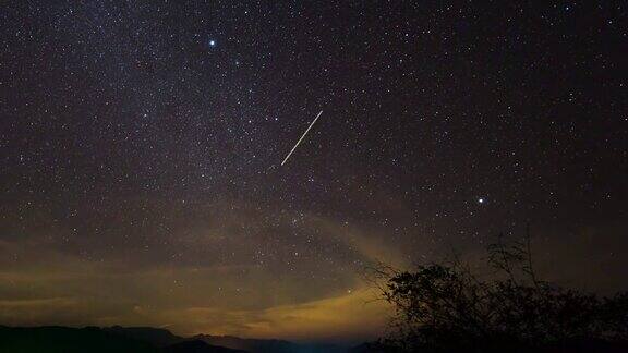 夜空与星星时间流逝视频