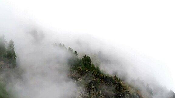 晨雾升起的高山电影