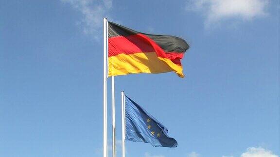 德国和欧洲国旗