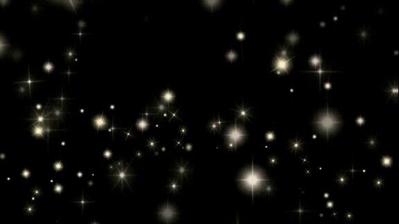 闪亮的星星运动图形与夜晚的背景