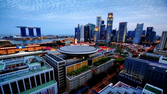 时光流逝的新加坡全景