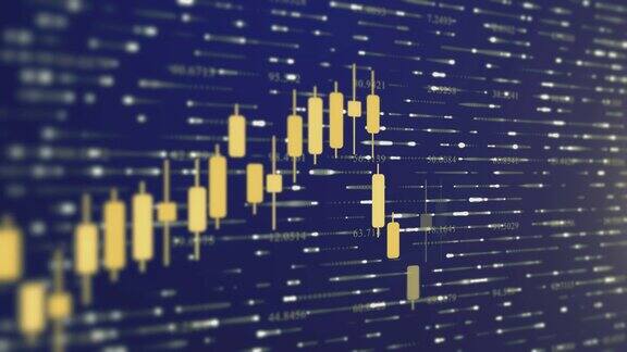 4k循环财务图表背景素材库存视频