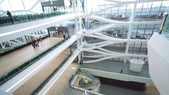 慢镜头北京大兴新国际机场建筑