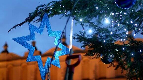克拉科夫广场上的圣诞树