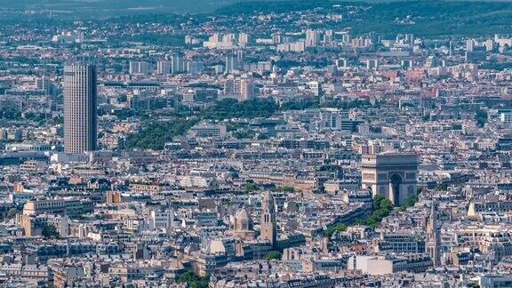 法国巴黎城市景观航拍