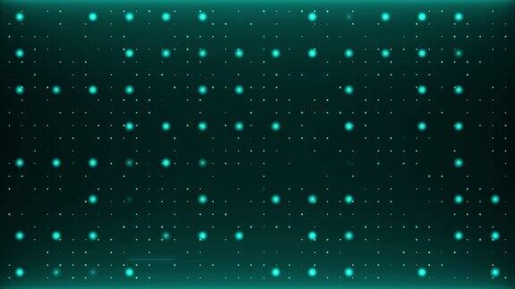 抽象技术光线与移动的点LED灯的蓝点数字背景动画抽象的背景斯多克的视频