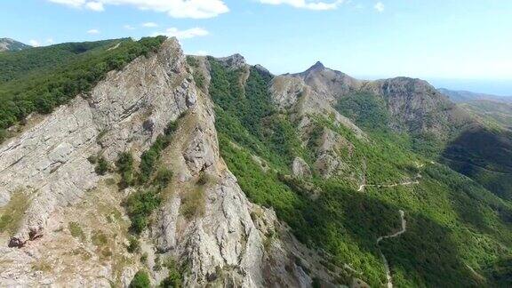 山路鸟瞰图