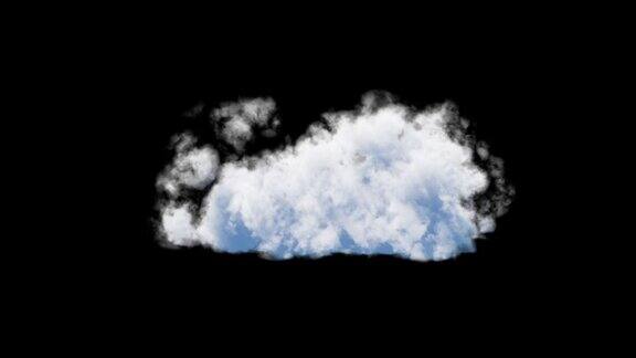 绿屏云现实动画云纹理与绿色屏幕