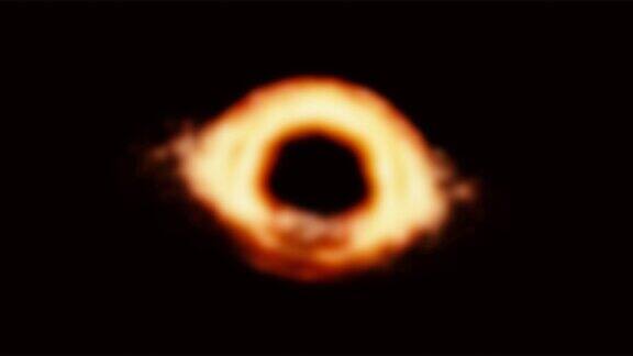 重力下沉的空间黑洞的模糊高角度视图