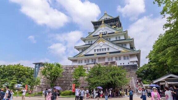 4K时光流逝:日本大阪的大阪城堡