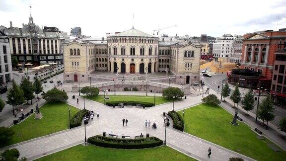 挪威议会位于挪威首都奥斯陆