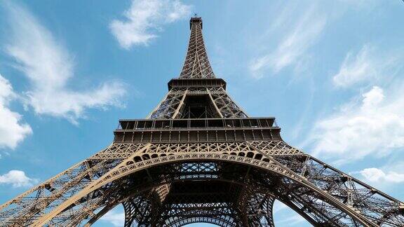 4k延时:法国巴黎埃菲尔铁塔