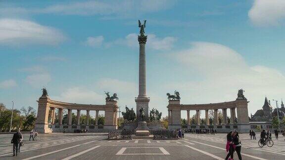 匈牙利布达佩斯4K延时英雄广场