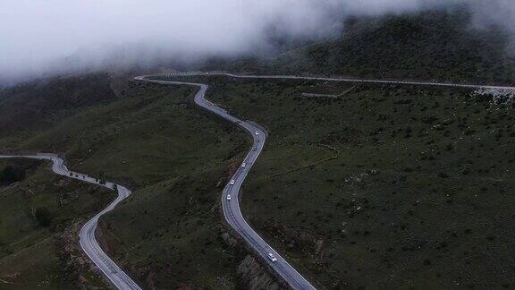 西藏航拍高速公路