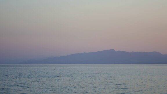 美丽的地中海落日