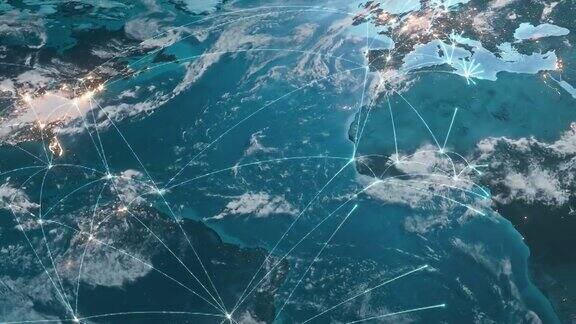 全球连接线-扩展网络-全球业务、网络安全、蔓延的流行病