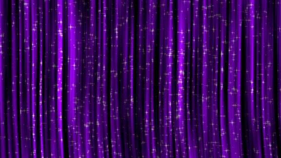 紫色窗帘与粒子背景