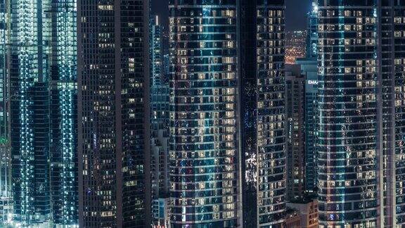 迪拜摩天大楼夜景