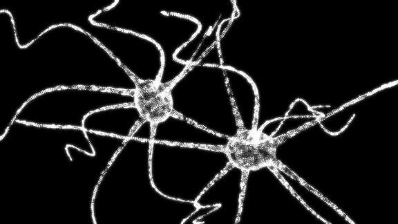 神经元系统线框有点和线科学的医疗保健理念
