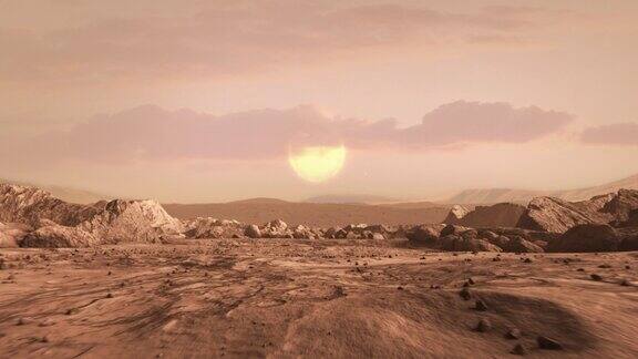 火星上的落日