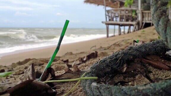 一次性塑料海洋污染废弃吸管
