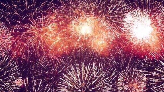 紫金烟花中国新年和独立日庆祝循环