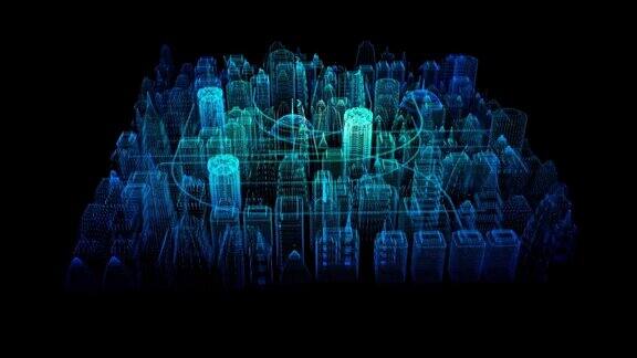 未来全息数字矩阵网络城市