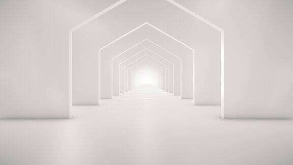 穿越未来主义的白色隧道(可循环)照明概念走廊室内设计宇宙飞船科学实验室技术科学建筑工业灵感设计现代室内大门