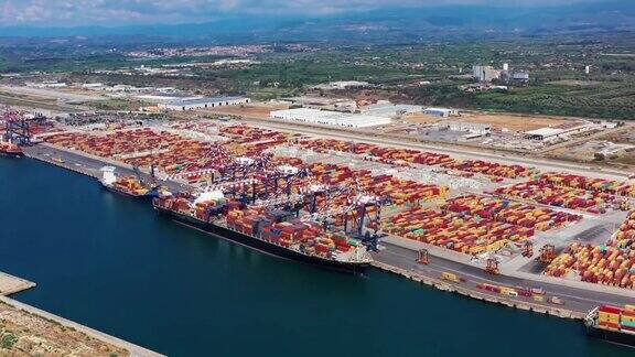 集装箱数量庞大具有集装箱船舶进出口业务和物流