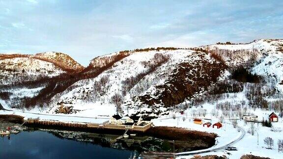 挪威冬天的风景