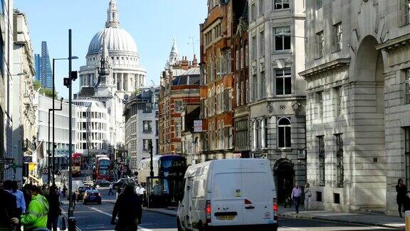 伦敦舰队街和圣保罗大教堂(4K超高清至高清)