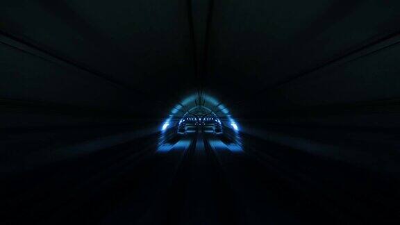 通过隧道旅行Loopable翻转蓝色的